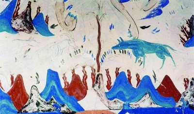 山水無(wú)聲壁上觀——敦煌早期壁畫(huà)中的配景山水 山水無(wú)聲壁上觀——敦煌早期壁畫(huà)中的配景山水