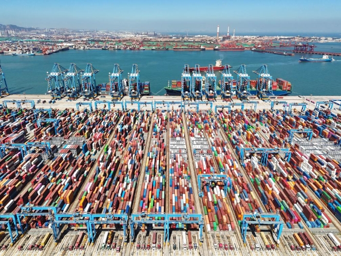 這是2023年9月14日拍攝的中國(山東)自由貿(mào)易試驗區(qū)青島片區(qū)(無人機(jī)照片)。新華社發(fā)(張進(jìn)剛 攝)