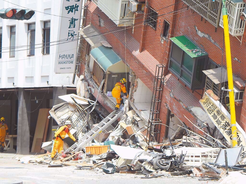 花蓮縣3日發(fā)生芮氏規(guī)模7.2強震，威力為25年來之最。（中時資料照）