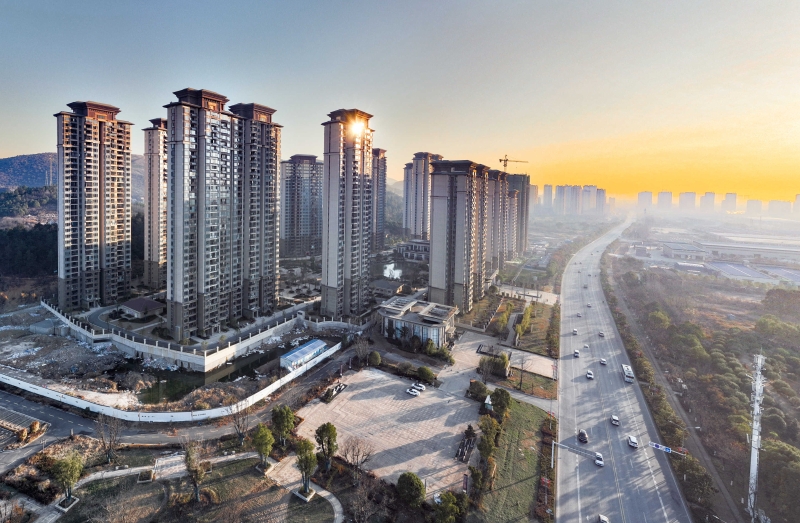 這是2024年1月24日拍攝的湖北黃石保交樓項(xiàng)目東楚御景。（圖源：新華社）