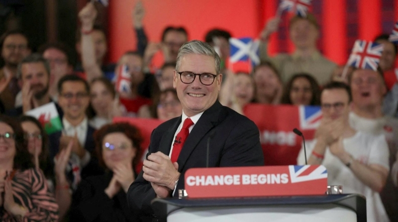 7月5日，英國工黨在議會下院選舉中獲得勝利，工黨領(lǐng)袖斯塔默將出任新一任首相并組建政府。（圖源：路透社）