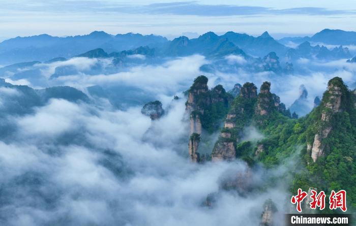 張家界武陵源“邂逅”峰林云海奇觀